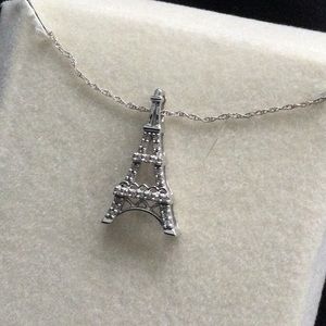 Eiffel Tower pendant and chain